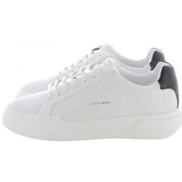 Scarpe Chunky Cupsole Laceup Leather Calvin Klein Donna Bianco/Nero