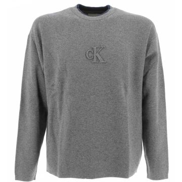 Pullover Girocollo Calvin Klein Uomo Tinta Unita Elasticizzato