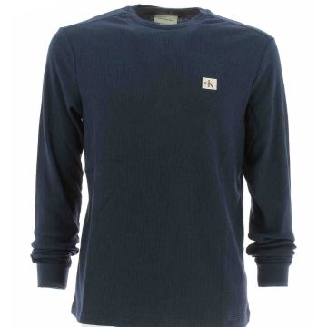 T Shirt Girocollo Manica Lunga Calvin Klein Uomo a Costine