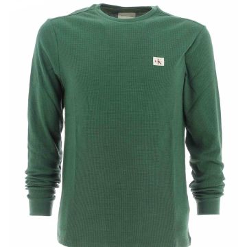 T Shirt Girocollo Manica Lunga Calvin Klein Uomo a Costine