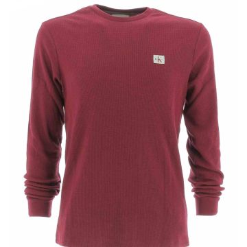 T Shirt Girocollo Manica Lunga Calvin Klein Uomo a Costine
