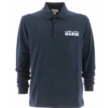 Calvin Klein Uomo Polo Jersey Manica Lunga Tinta Unita