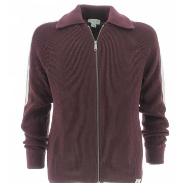 Pullover Uomo Cotone e Lana Full Zip Calvin Klein a Coste Inglesi