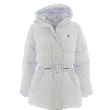 Giacca Parka con Cappuccio Full Zip Belted Midweight Puffer Calvin Klein Donna