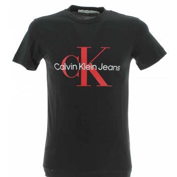 T Shirt Calvin Klein Uomo Manica Corta Girocollo Grande Logo CK