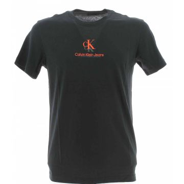 T Shirt Calvin Klein Uomo Manica Corta Girocollo Logo CK Stampato 2D