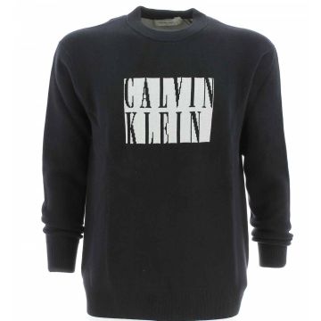 Pullover Calvin Klein Uomo Cotone Girocollo Tinta Unita