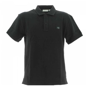 Polo Calvin Klein Uomo Manica Corta Pique' Tinta Unita Logo CK Ricamato