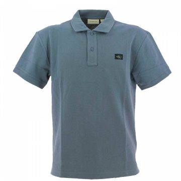 Polo Calvin Klein Uomo Manica Corta Pique' Tinta Unita Logo CK Ricamato