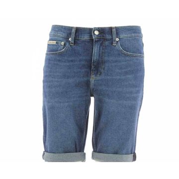 Bermuda Jeans Calvin Klein Uomo Slim Short Stone Wash Blu