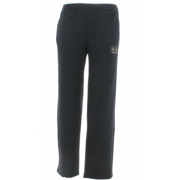 Pantalone in Felpa Garzata A|X Armani Exchange Uomo Nero con Logo AX Oro
