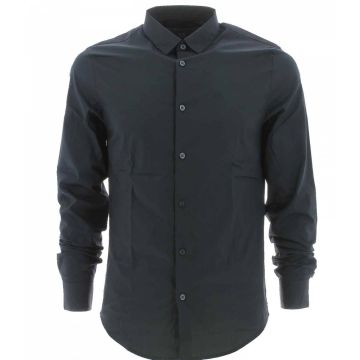 Camicia Manica Lunga A|X Armani Exchange Uomo Tinta Unita Slim Fit Elasticizzata