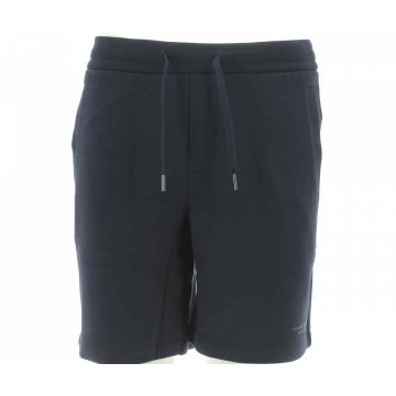 Bermuda in Felpa Garzata A|X Armani Exchange Uomo Tinta Unita Logo AX Gommato