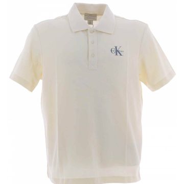 Polo Piquet Manica Corta Easy Fit Calvin Klein Uomo Tinta Unita