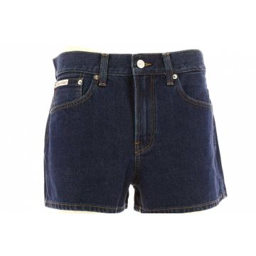 Calvin Klein Pantaloncini Jeans Donna Blu Stone Wash Archive Mini Short