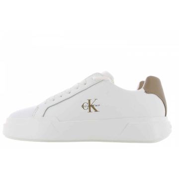 Scarpe Chunky Cupsule Calvin Klein Uomo in Pelle Bianco/Marrone