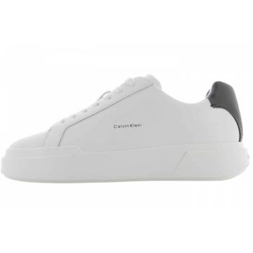 Scarpe Chunky Cupsole Calvin Klein Uomo in Pelle Bianco/Nera