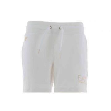 EA7 Emporio Armani Donna Short Tinta Unita con Logo EA7 in Strass