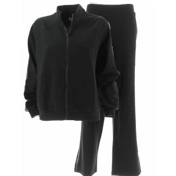EA7 Emporio Armani Tuta Donna Felpa Leggera Full Zip con Tape Logato EA7