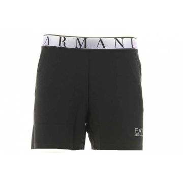 EA7 Emporio Armani Donna Short Natural Ventus7 Tinta Unita con Elastico a Contrasto