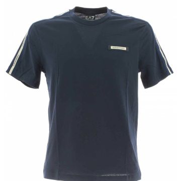 T Shirt Manica Corta Girocollo EA7 Emporio Armani Uomo con Stripe Logata EA7