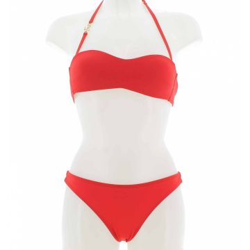 EA7 Emporio Armani Costume da Mare Due Pezzi a Fascia Brasiliana Donna Tinta Unita