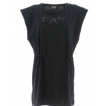 EA7 Emporio Armani Abitino Donna Tinta Unita Nero Elasticizzato Seza Maniche