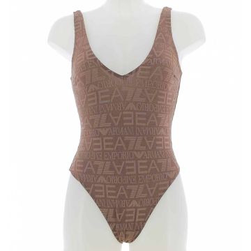 EA7 Emporio Armani Costume Bagno Intero Donna Multi Logo EA7 Tinta Unita