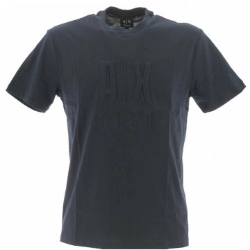 A|X Armani Exchange Uomo T Shirt Manica Corta Girocollo con logo AX 1991 in Rilievo