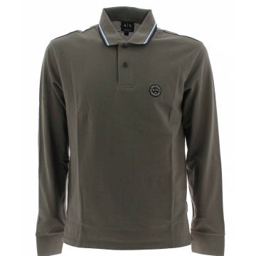 A|X Armani Exchange Uomo Polo Manica Lunga Piquet Tinta Unita
