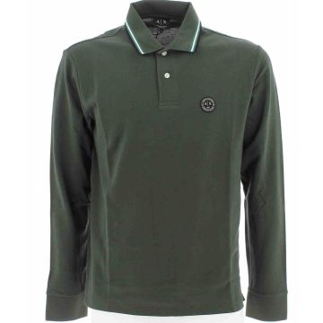 A|X Armani Exchange Uomo Polo Manica Lunga Piquet Tinta Unita