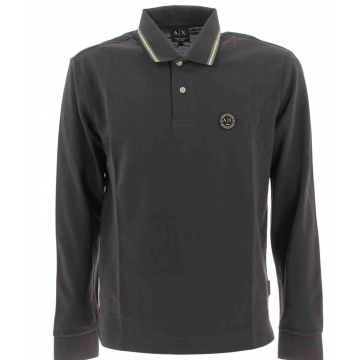 A|X Armani Exchange Uomo Polo Manica Lunga Piquet Tinta Unita