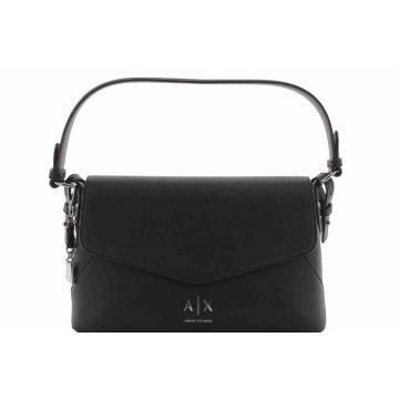 A|X Armani Exchange Donna Borsa a Mano Sottospalla Tinta Unita Nera