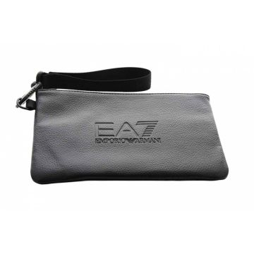 EA7 Emporio Armani Pochette Nera con Logo EA7 in Ecopelle