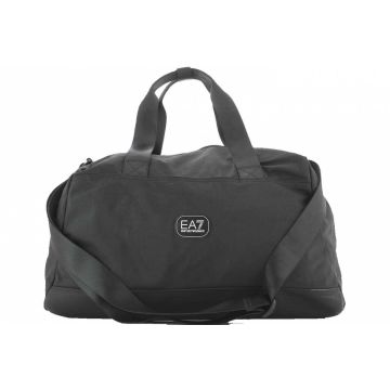 EA7 Emporio Armani Borsa Palestra Nera in Nylon Mesch con Tracolla