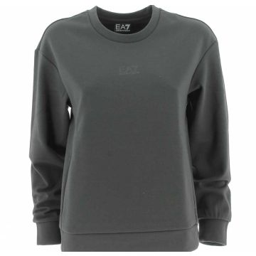EA7 Emporio Armani Donna Felpa Felpata Girocollo Tinta Unita