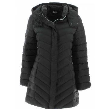 EA7 Emporio Armani Donna Giaccone con Cappuccio Invernale Lungo