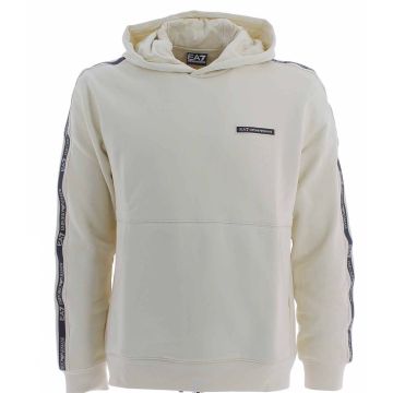 EA7 Emporio Armani Uomo Felpa Felpata Cappuccio Chiuso con Tasca a Marsupio