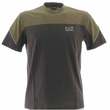 EA7 Emporio Armani Uomo T Shirt Manica Corta Girocollo Bicolore