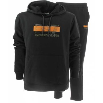 EA7 Emporio Armani Uomo Tuta Sportiva Felpa Felpata Cappuccio Chiuso Slim Fit