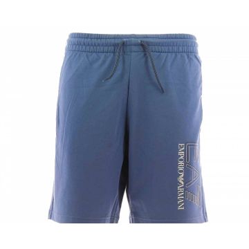 Bermuda Felpa Garzata EA7 Emporio Armani Uomo Logo 3D