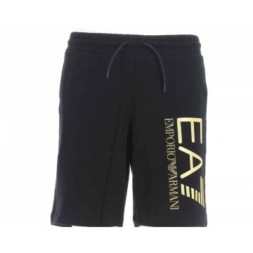 Bermuda Felpa Garzata EA7 Emporio Armani Uomo Tinta Unita Logo EA7