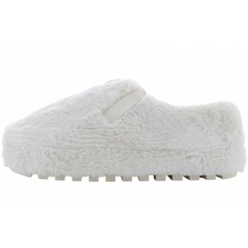 Calvin Klein Donna Sabo in Eco Pelliccia Tinta Unita Bianco