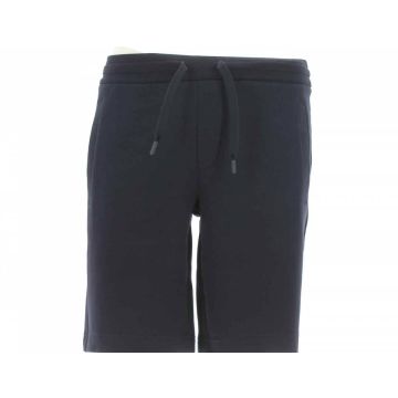 Bermuda in Felpa Garzata A|X Armani Exchange Uomo Tinta Unita Blu con Tashe Laterali
