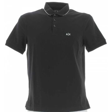 Polo Manica Corta in Jersey A|X Armani Exchange Uomo Tinta Unita Logo Piccolo Ricamato.