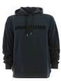 A/X Armani Exchange Uomo Felpa Cappuccio Chiuso Tinta Unita Blu