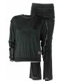 EA7 Emporio Armani Donna Tuta Felpa Velour Giro Collo