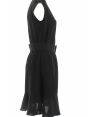 A|X Armani Exchange Donna Abito Scollo a V Tinta Unita Nero
