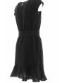 A|X Armani Exchange Donna Abito Scollo a V Tinta Unita Nero