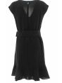 A|X Armani Exchange Donna Abito Scollo a V Tinta Unita Nero
